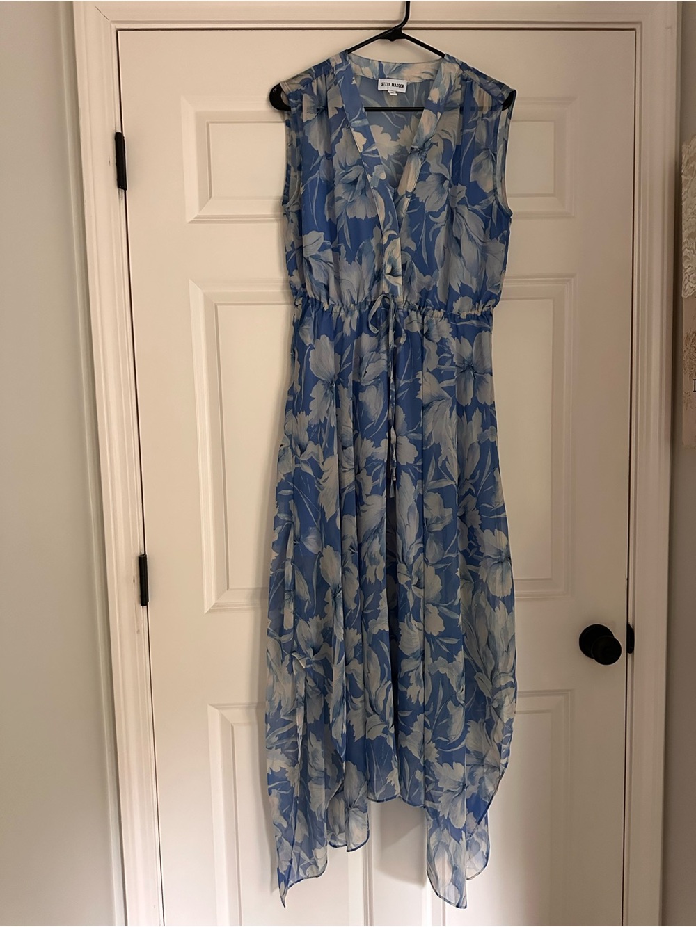 Steve Madden Floral Maxi Dress in Blue & White Like New